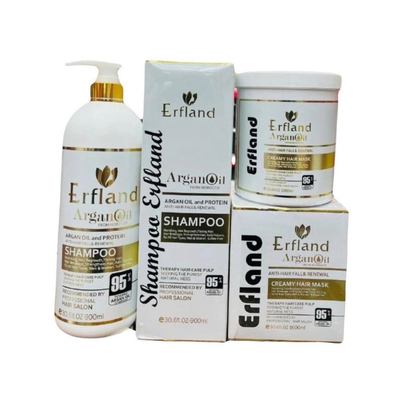 شامپو و ماسک بدون سولفات ارفلند Erfland Argan Oil 95%